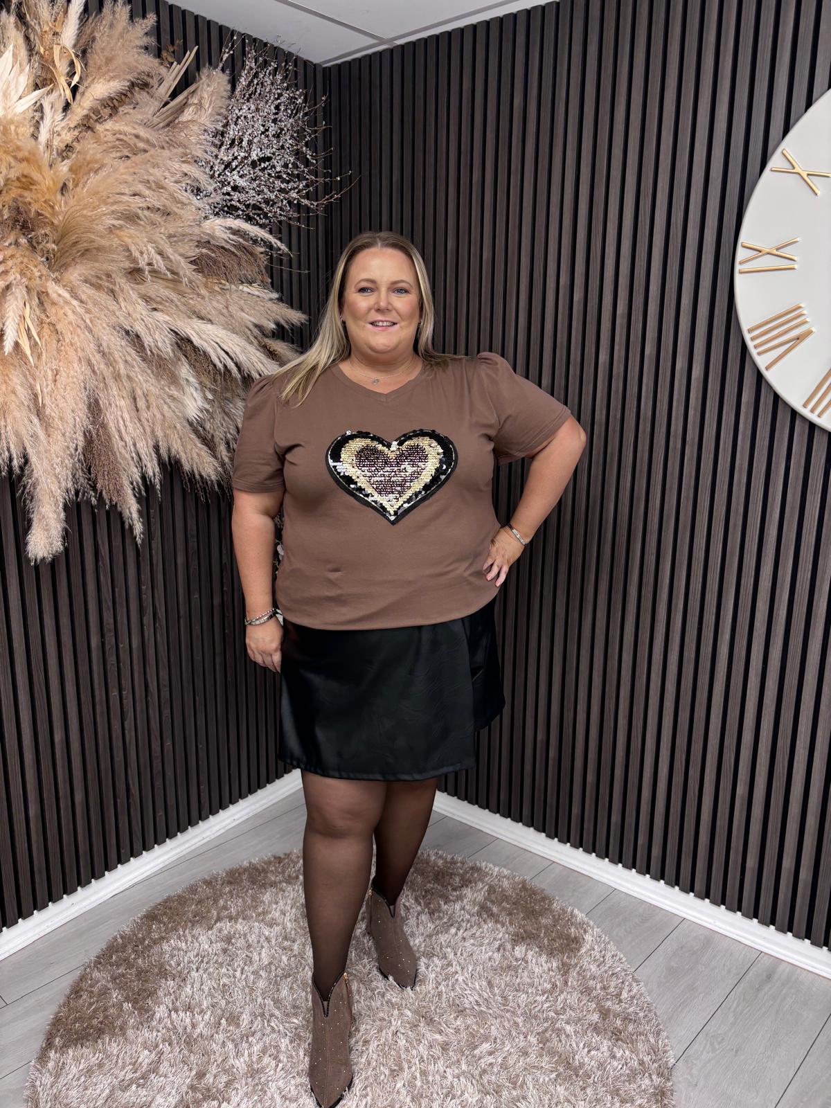 ETTA T-SHIRT - BROWN