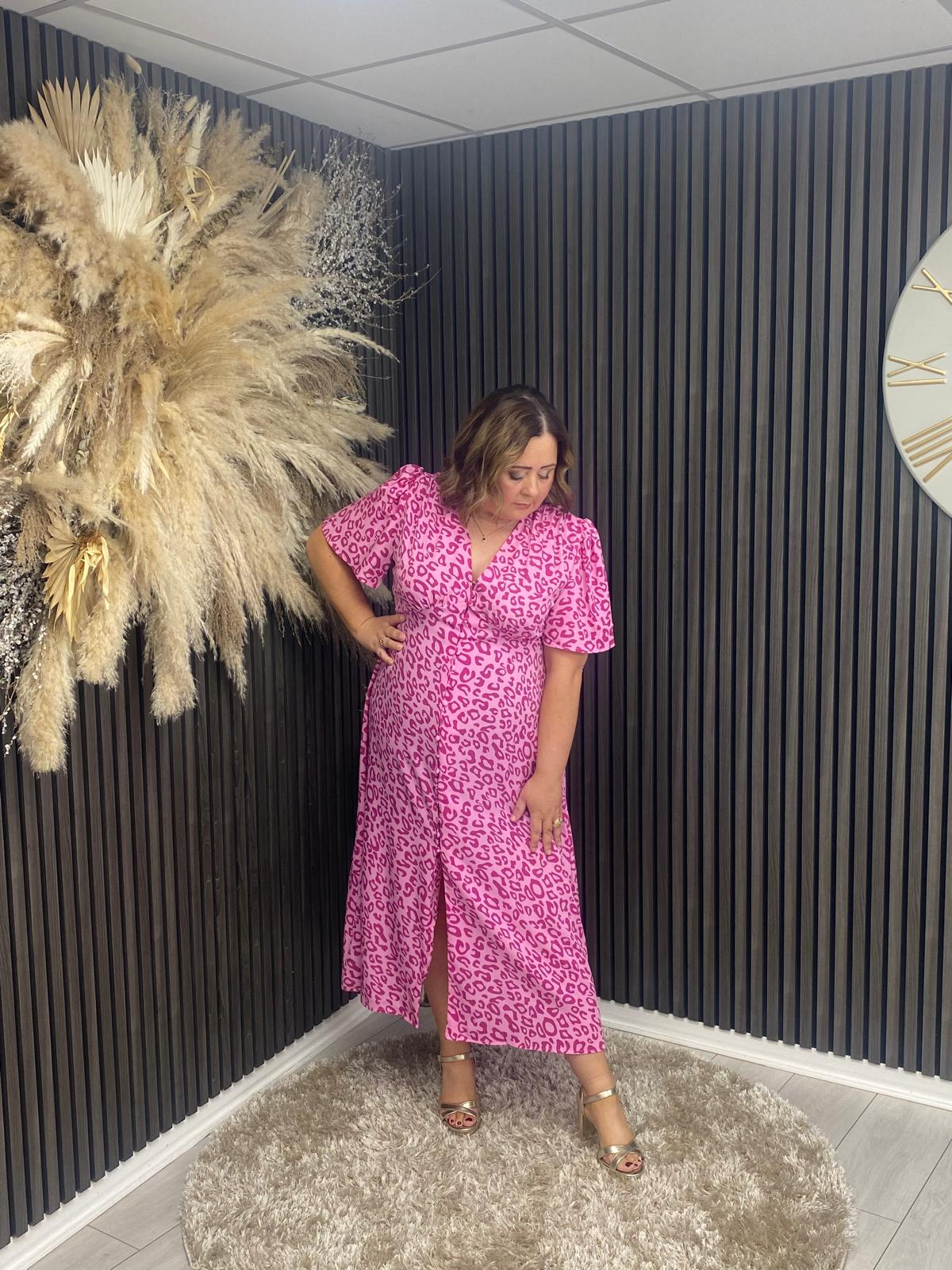 STELLA DRESS - PINK ANIMAL