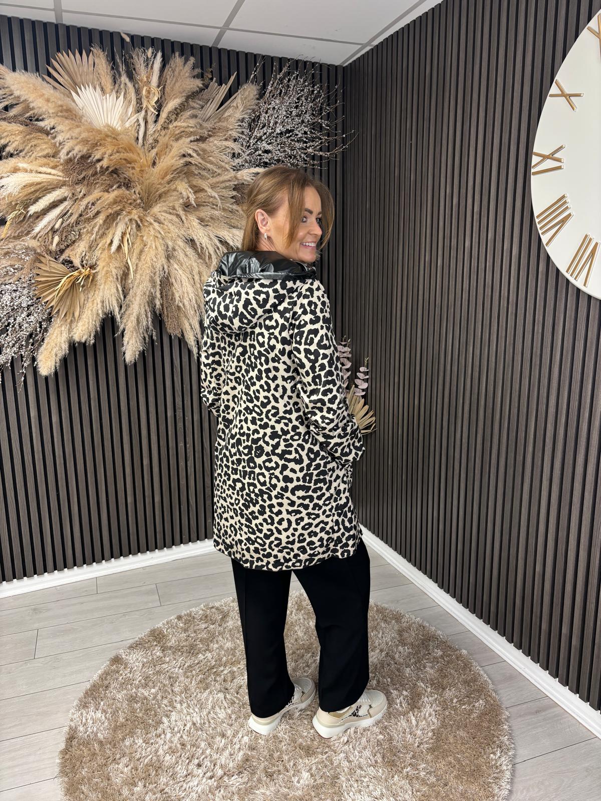 MAEVE REVERSIBLE COAT - LEOPARD