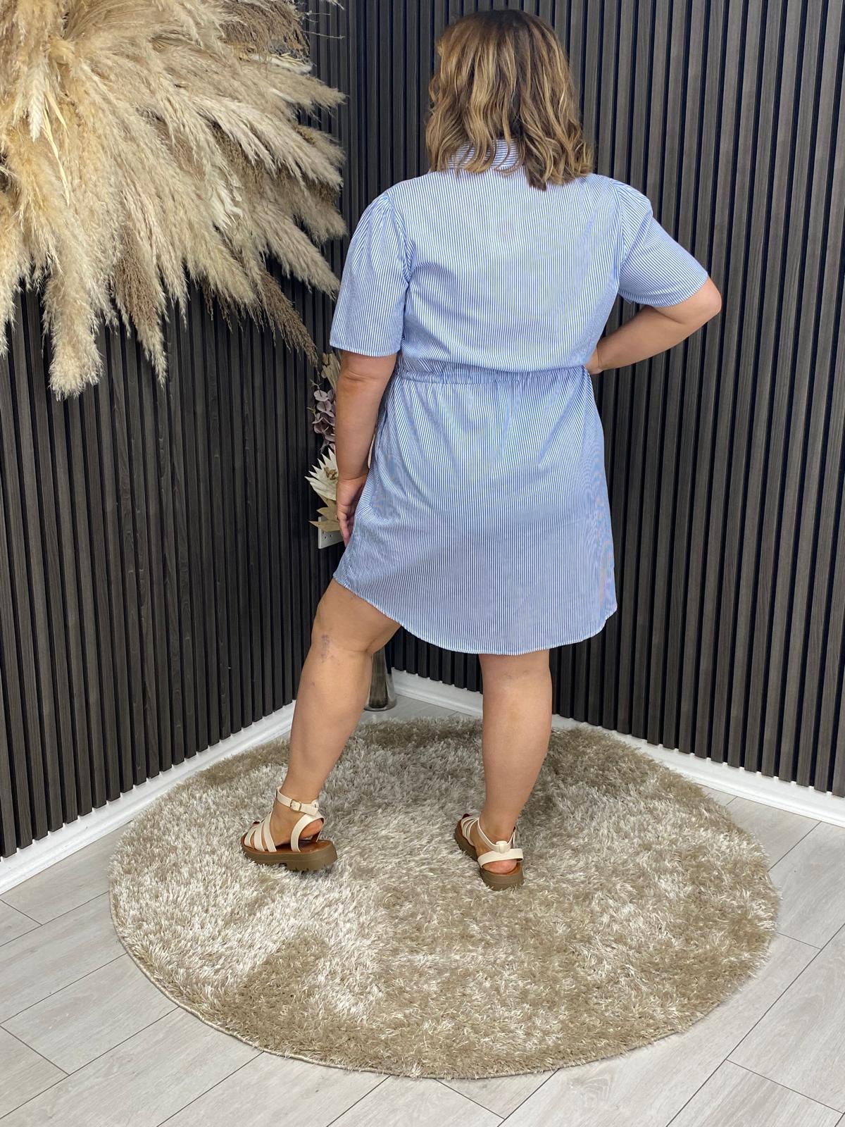 IRENE SHIRT DRESS - BLUE