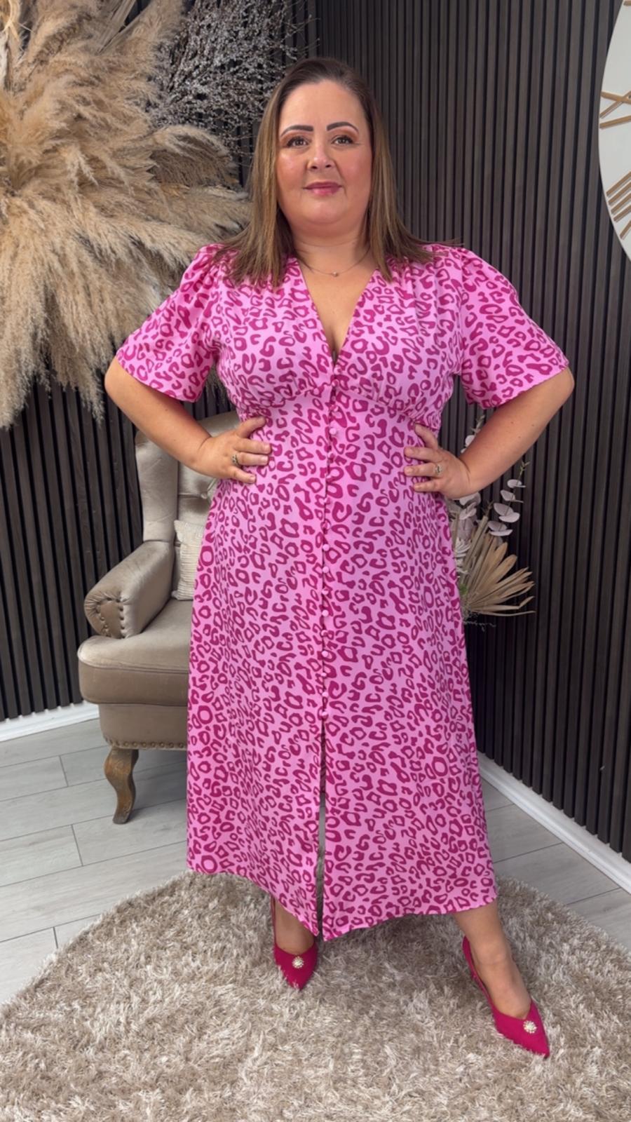 STELLA DRESS - PINK ANIMAL