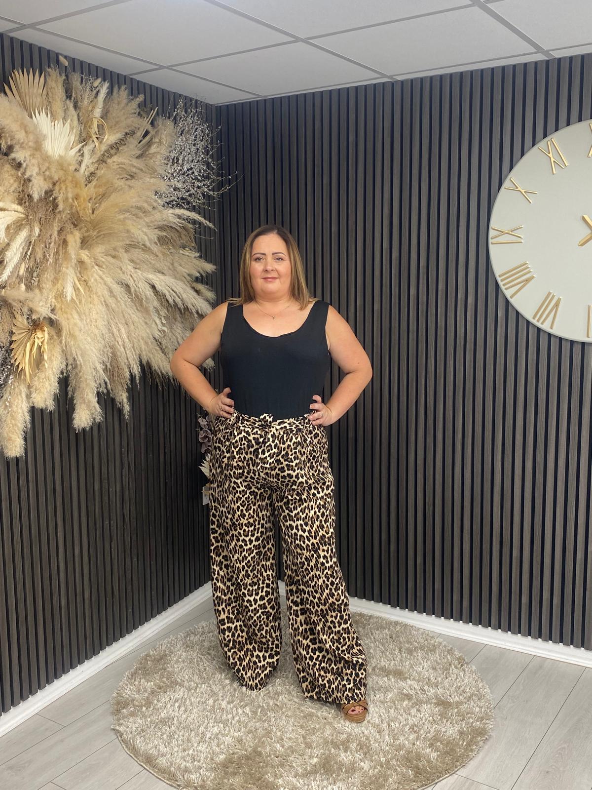 CLARICE TROUSER - LEOPARD