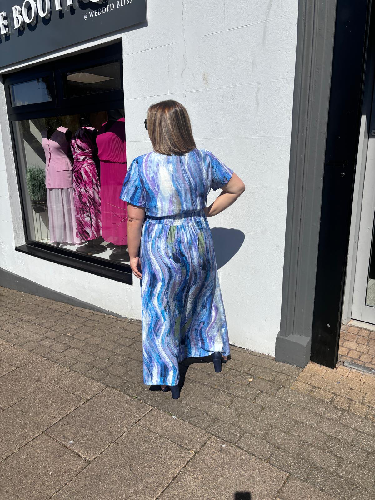 MEGAN ROSE DRESS - PURPLE/BLUE