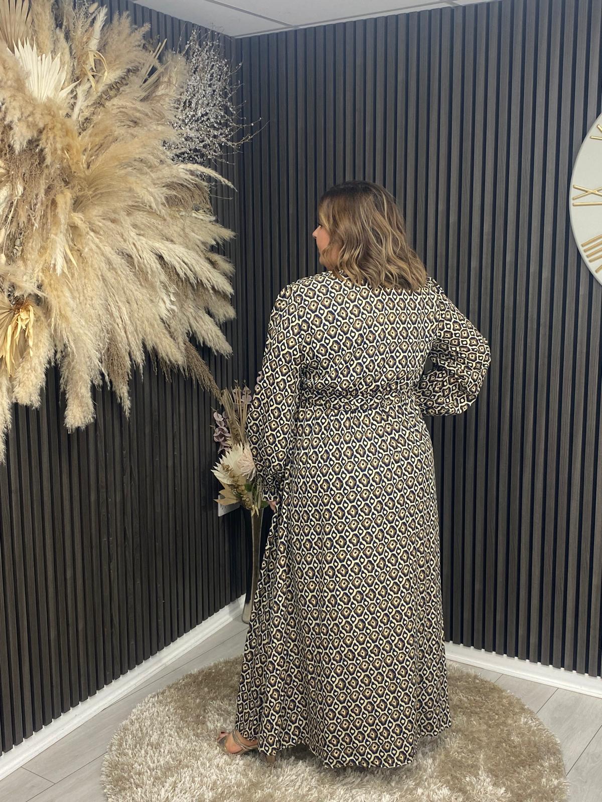 CLODAGH DRESS - BROWN