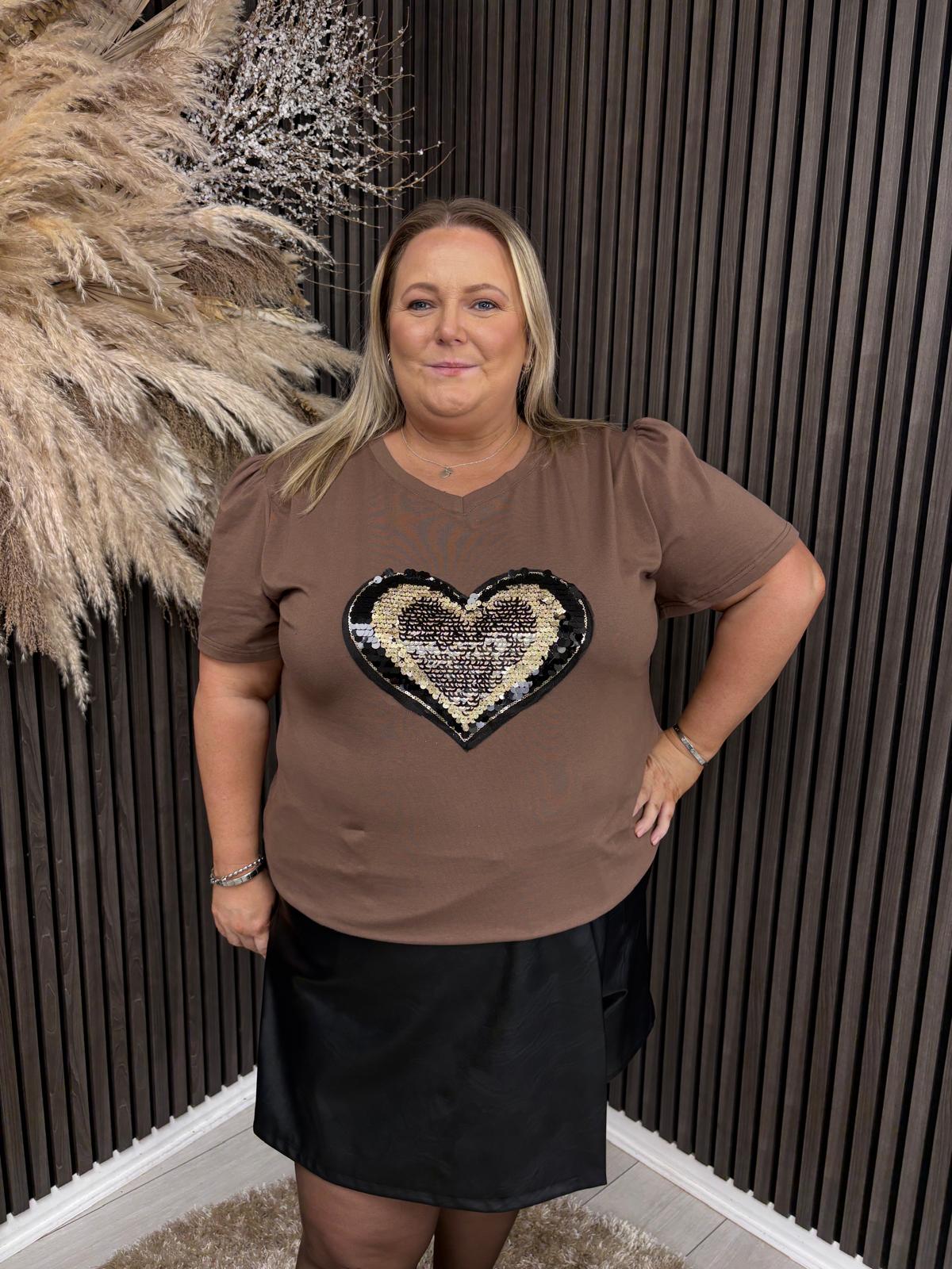 ETTA T-SHIRT - BROWN