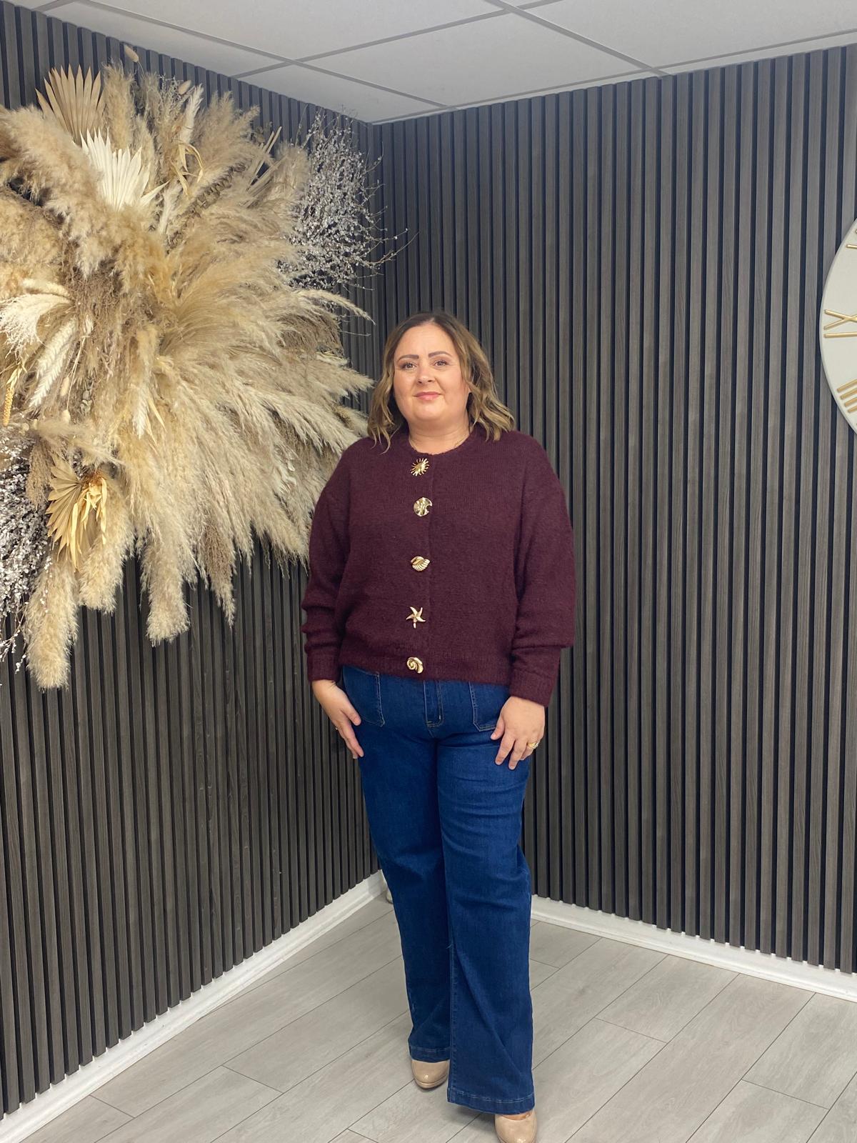 ANNA CARDIGAN - BORDEAUX