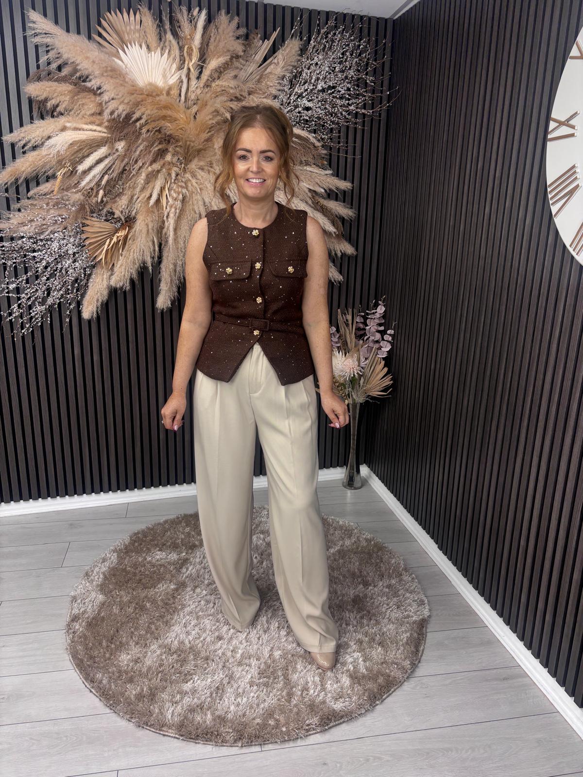 HAYLEY VEST - BROWN