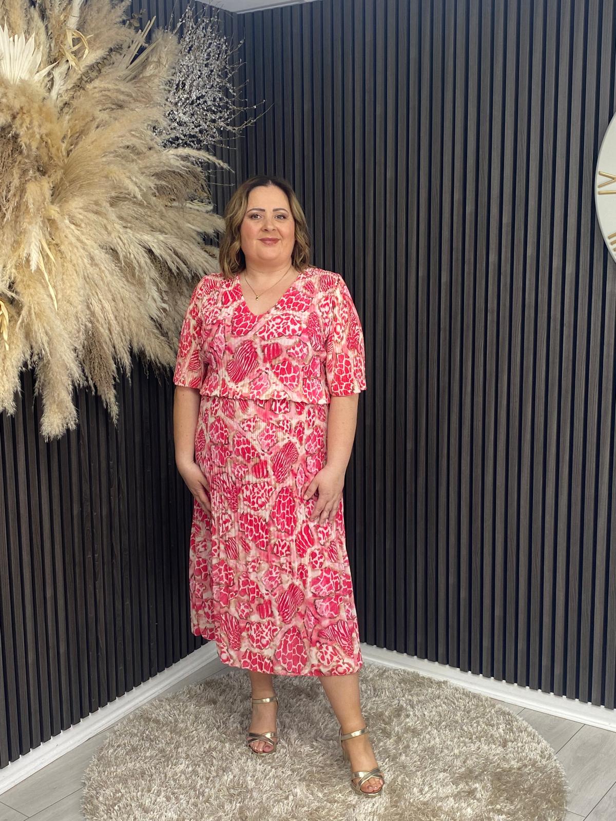 ISOBEL DRESS - PINK PRINT