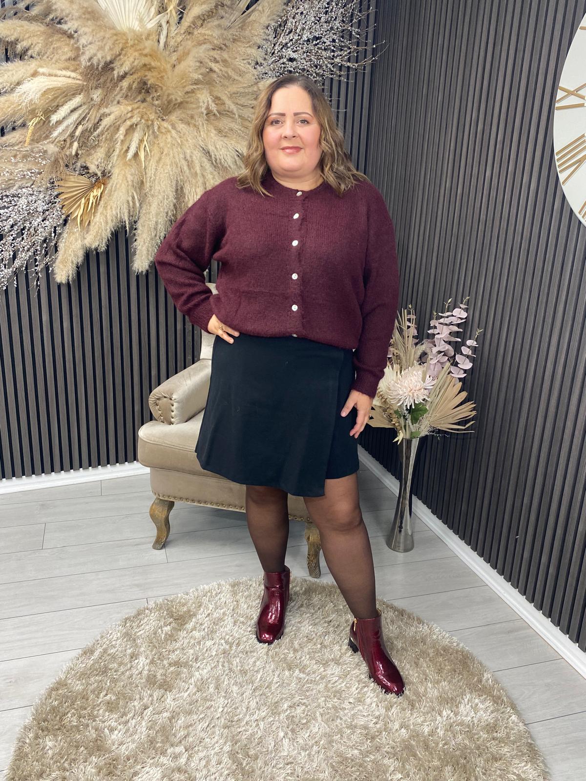 RENEE CARDIGAN - BURGUNDY