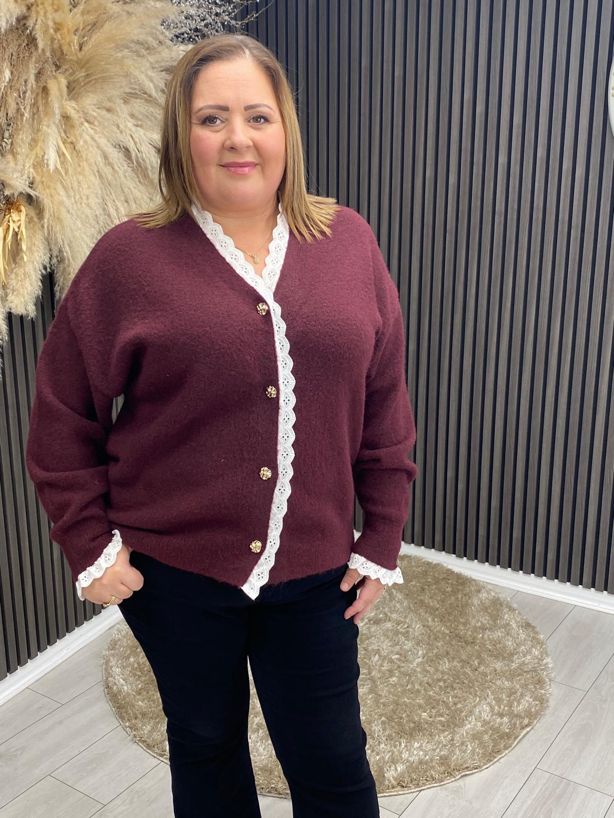 SUZANNE CARDIGAN - BORDEAUX