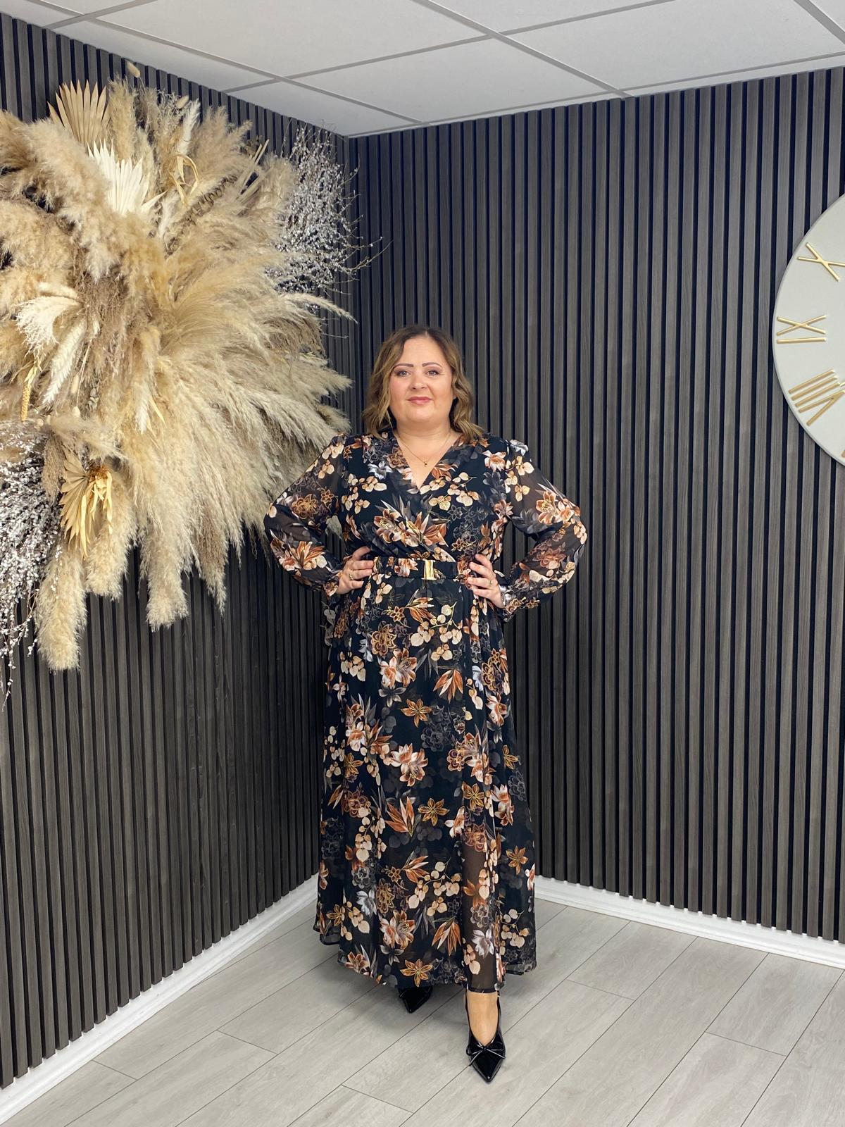 DOTTIE DRESS - BLACK/GOLD