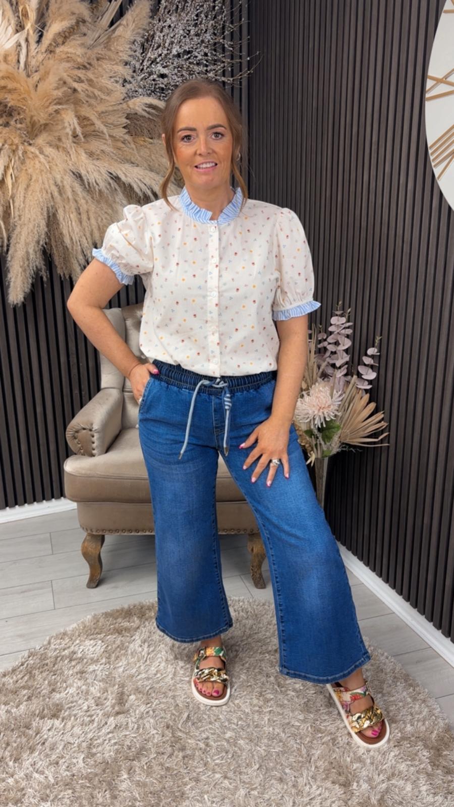FRANKIE SHIRT - CREAM/FLORAL