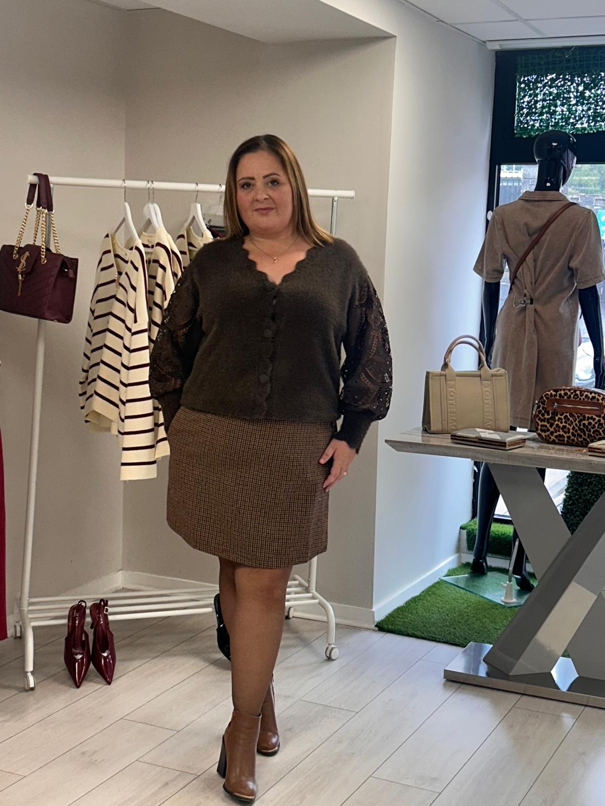 SAMANTHA CARDIGAN - BROWN