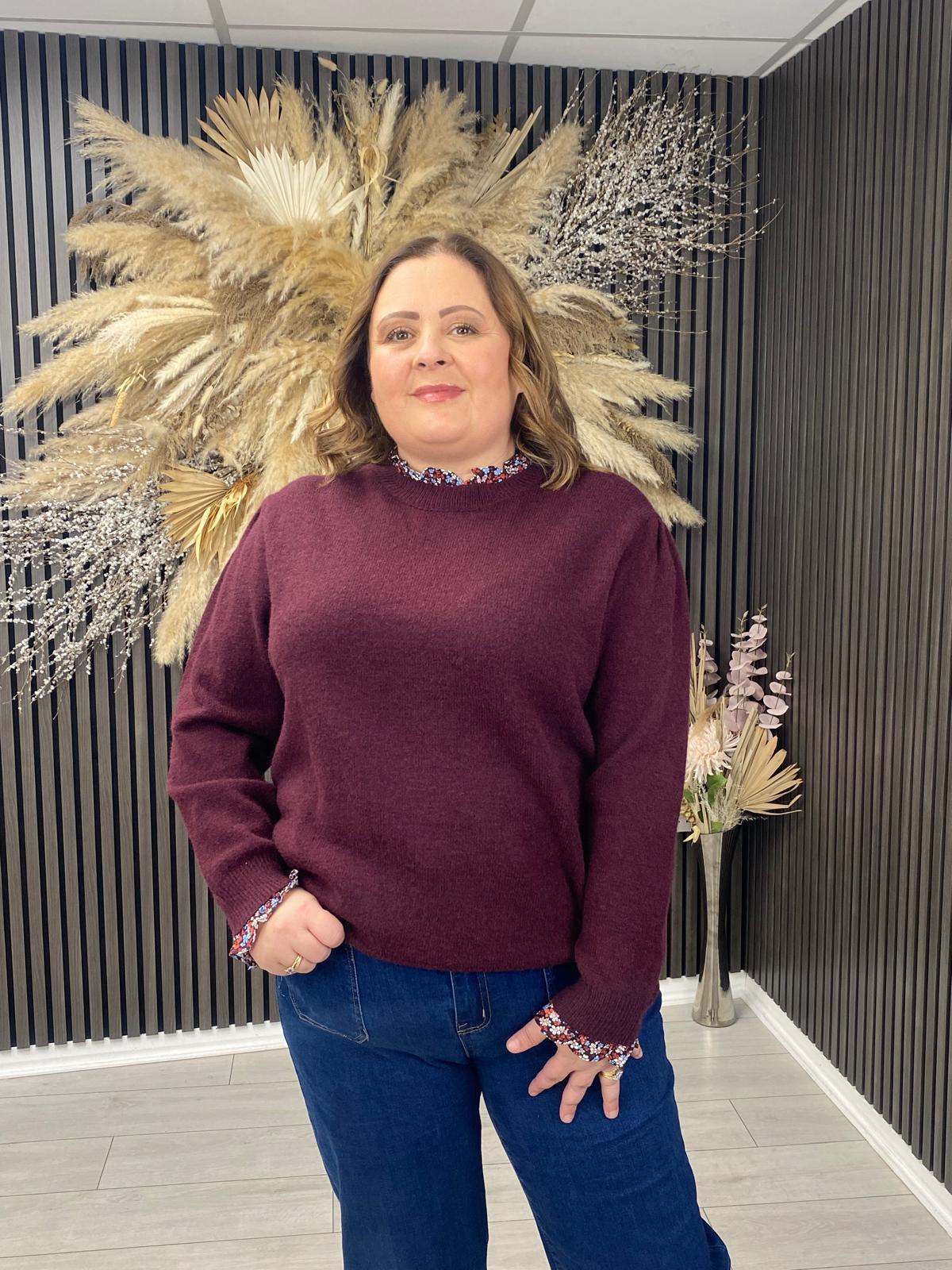INEZ JUMPER - BORDEAUX
