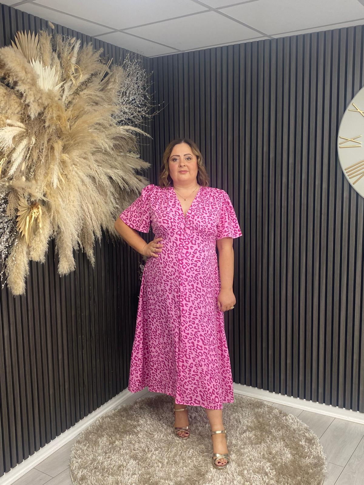 STELLA DRESS - PINK ANIMAL