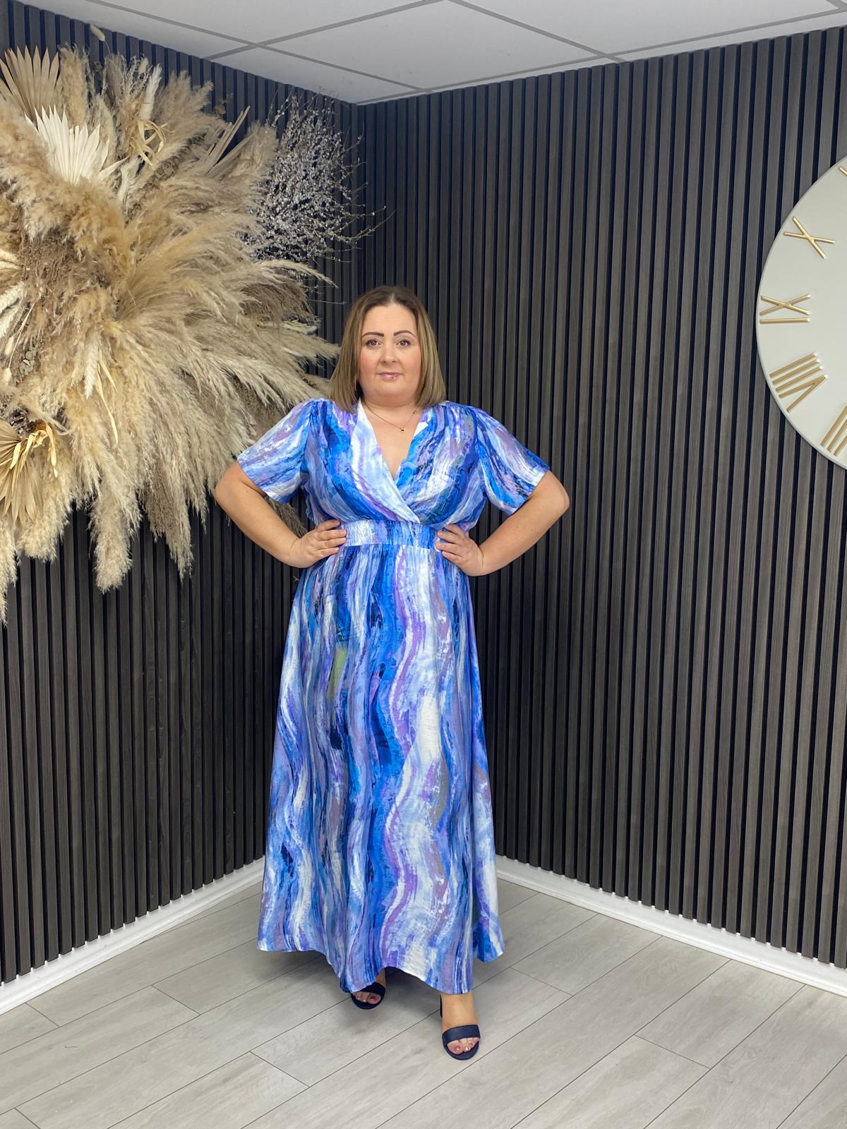 MEGAN ROSE DRESS - PURPLE/BLUE