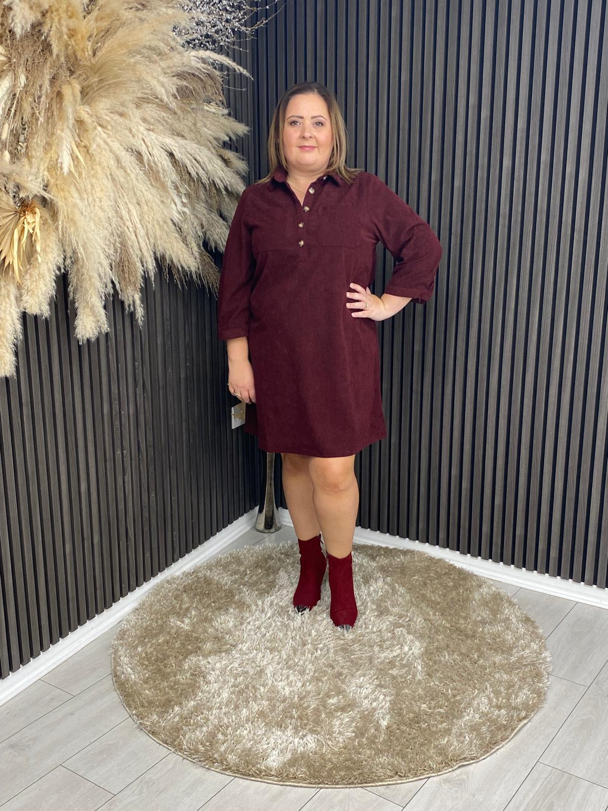 ARLENE DRESS - BORDEAUX