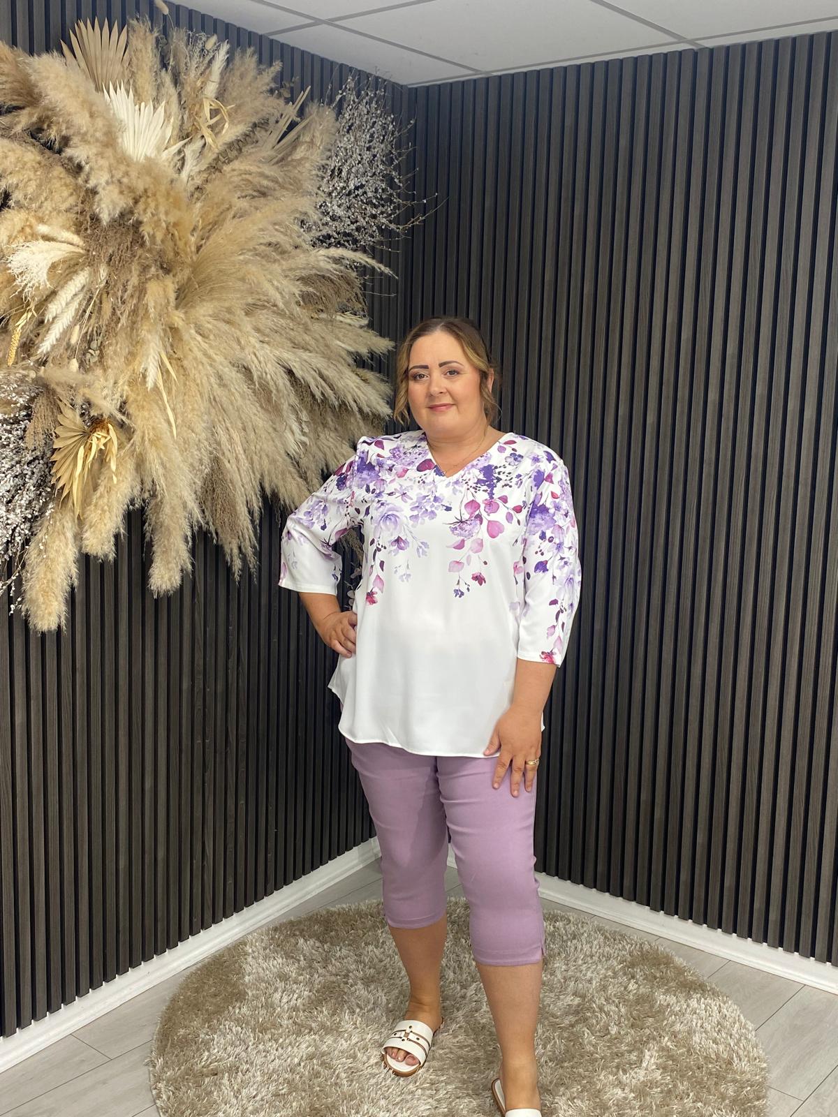 FAITH CROPPED JEGGINGS - LILAC