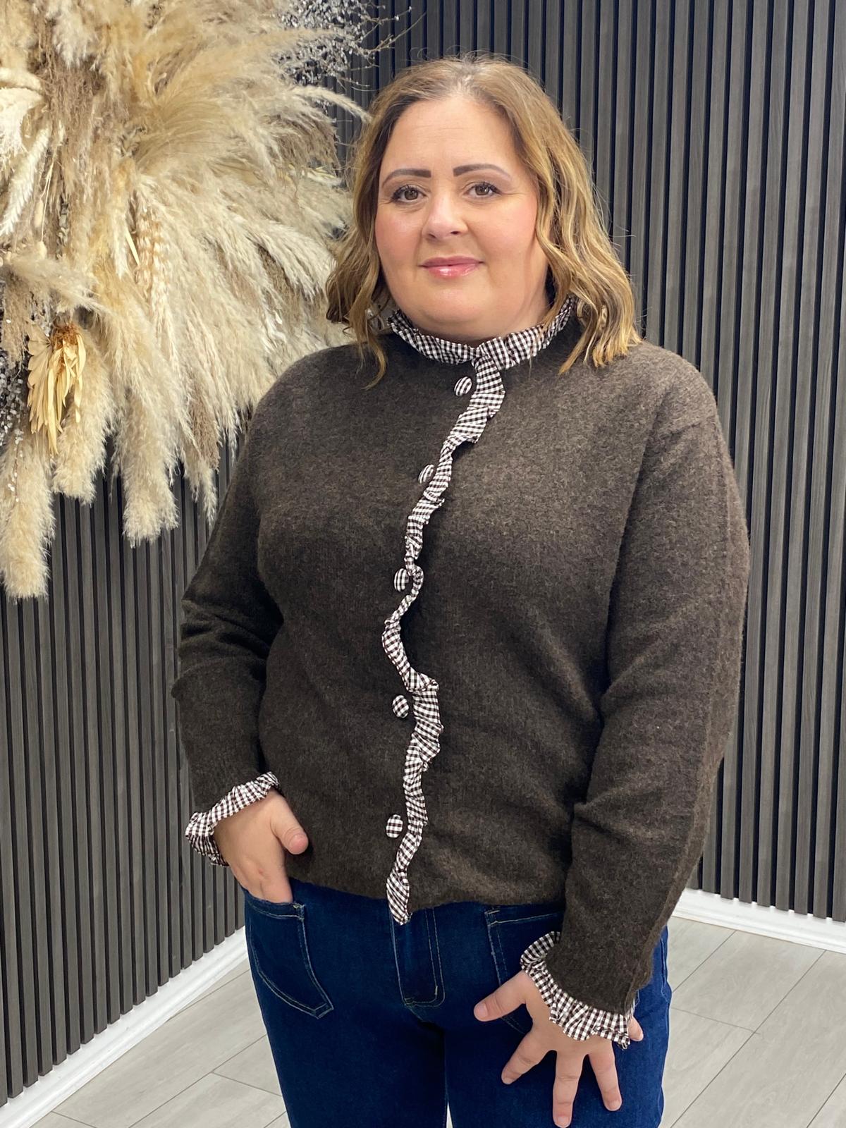 NIAMH CARDIGAN - BROWN