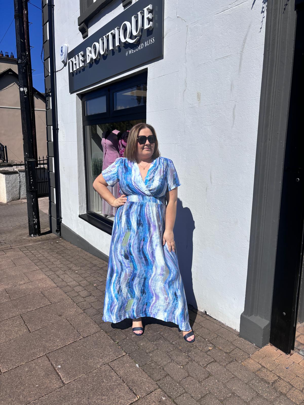 MEGAN ROSE DRESS - PURPLE/BLUE