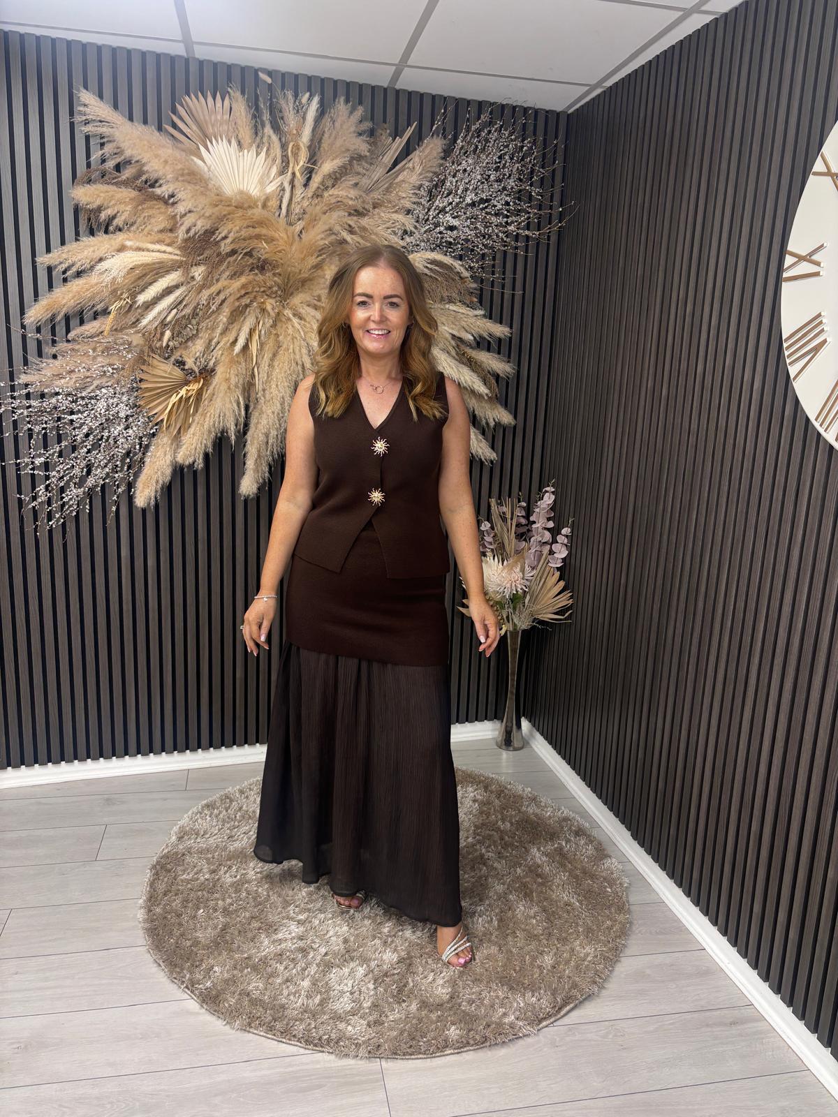 MARCILLA SKIRT - COFFEE