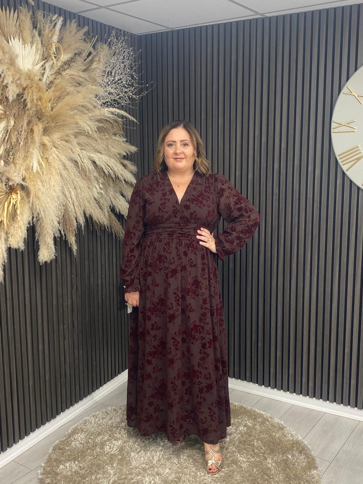 LUNA DRESS - BORDEAUX