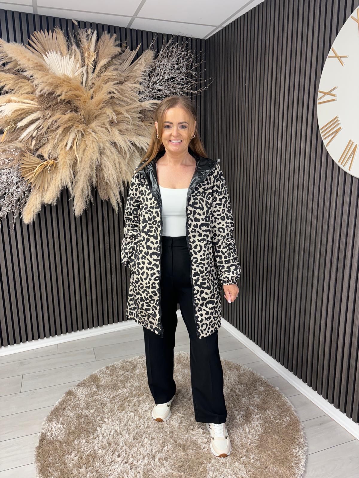 MAEVE REVERSIBLE COAT - LEOPARD