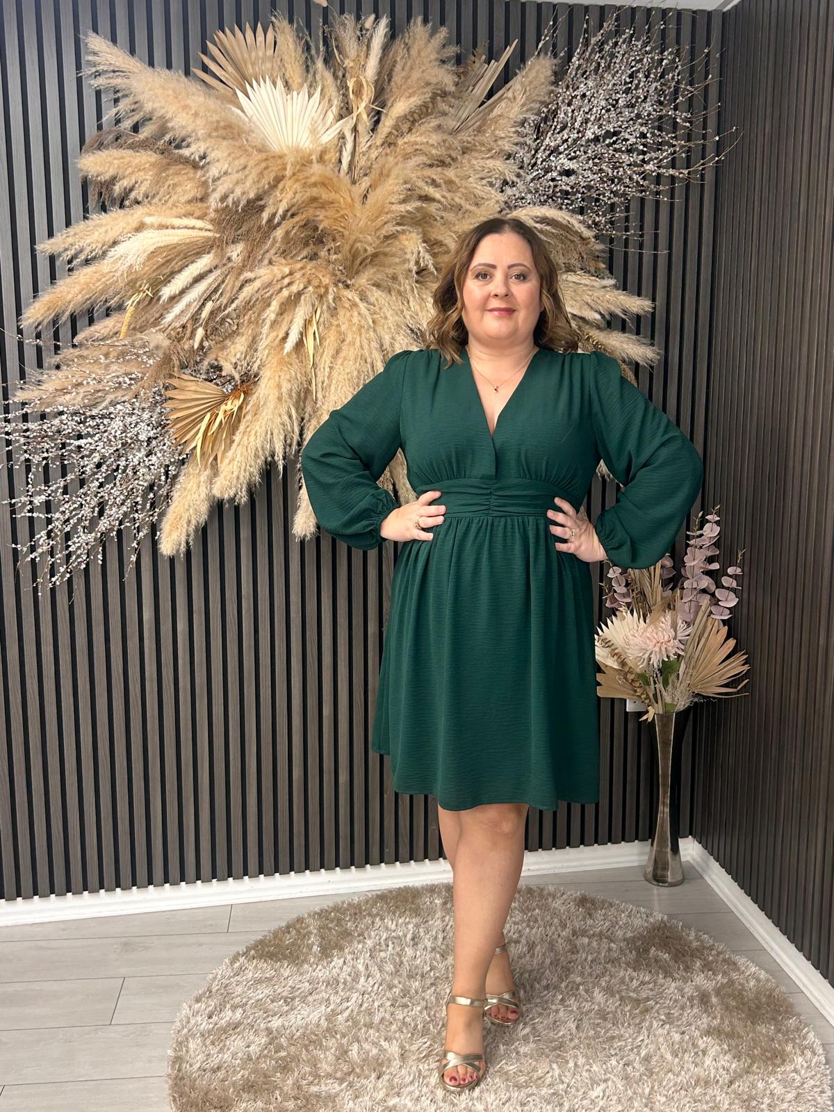 GLADIS DRESS - GREEN
