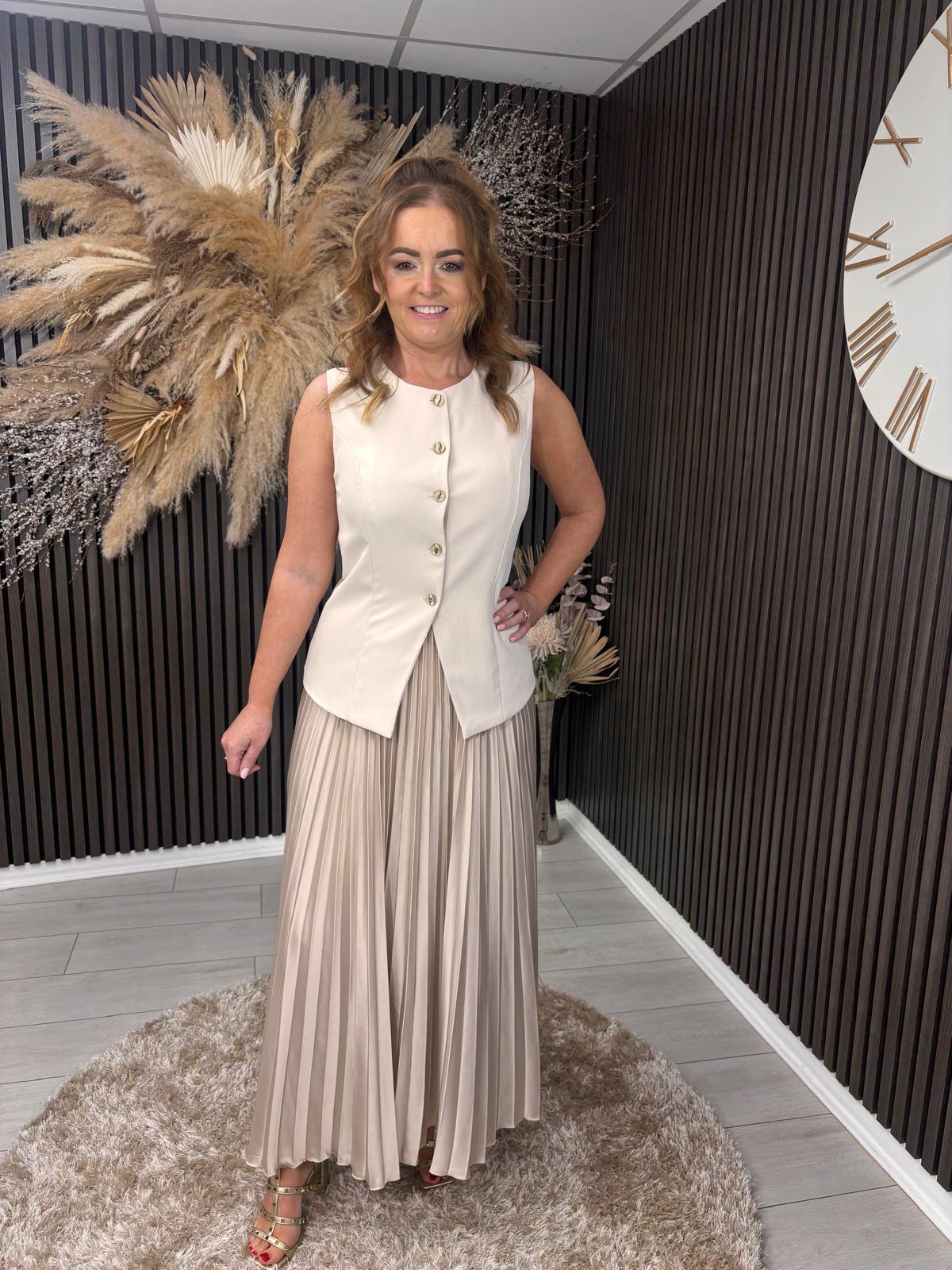 DARCIE SKIRT - CHAMPAGNE