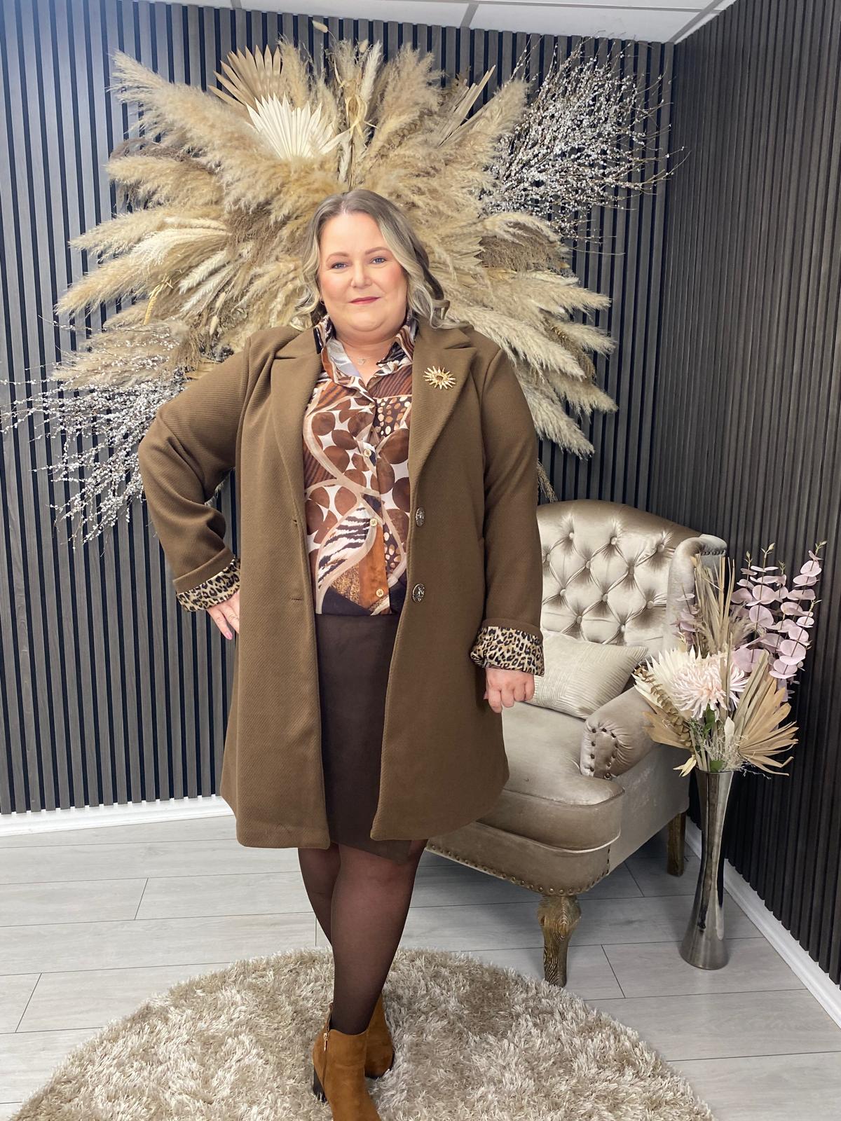 KYLA ANN COAT - BROWN