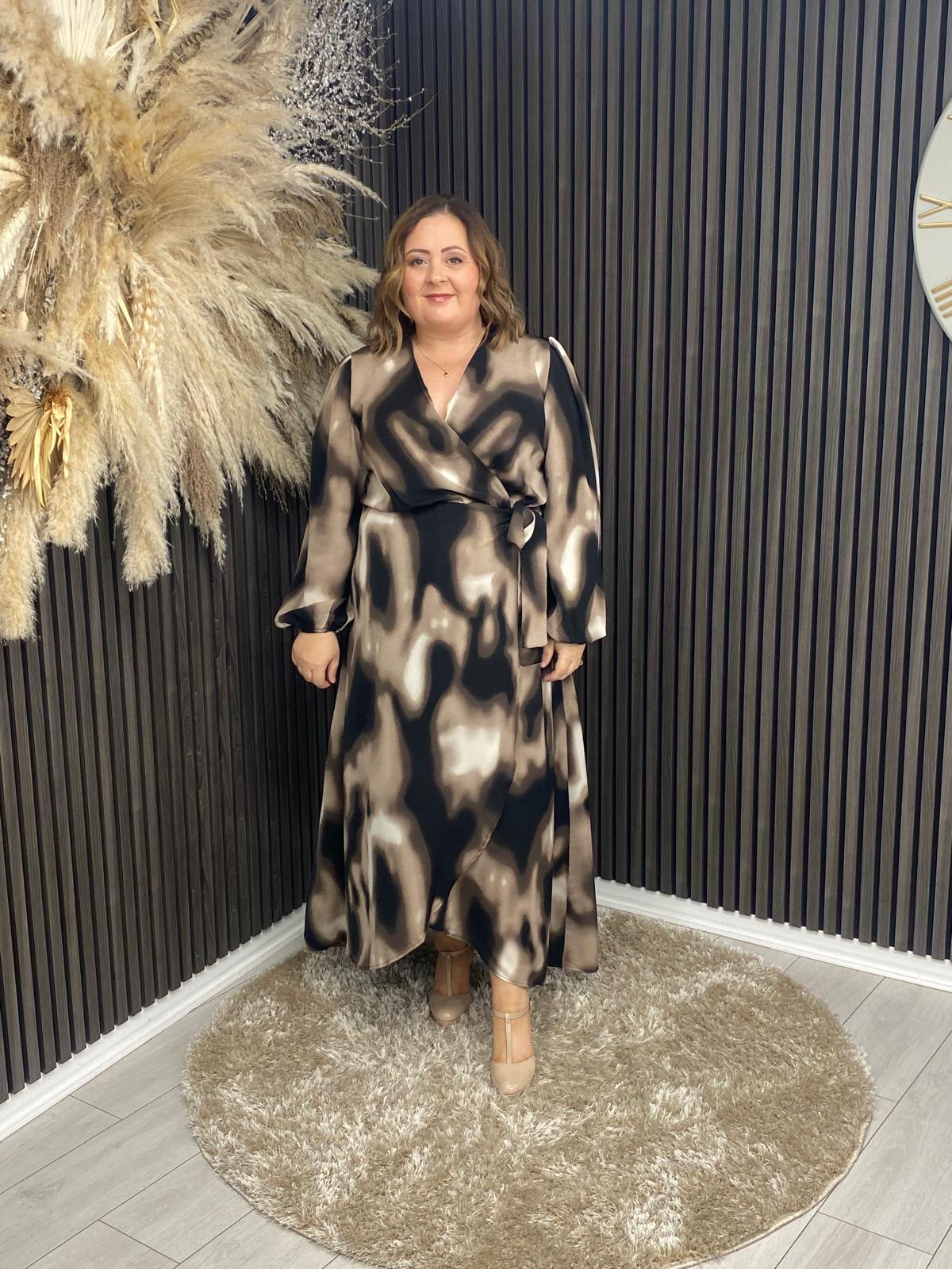 FIONNUALA DRESS - BROWN