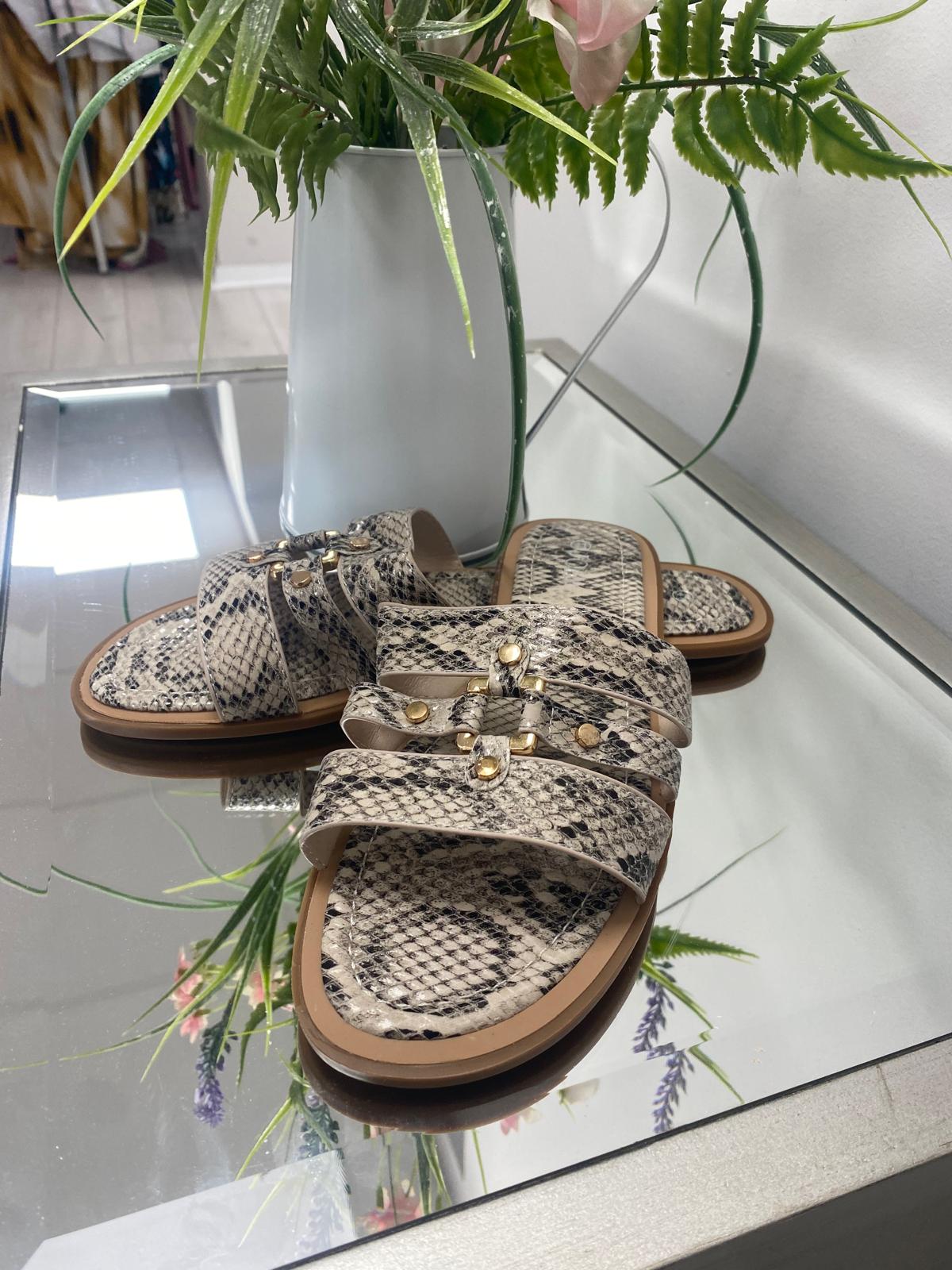 DIANA SANDAL - SNAKE PRINT