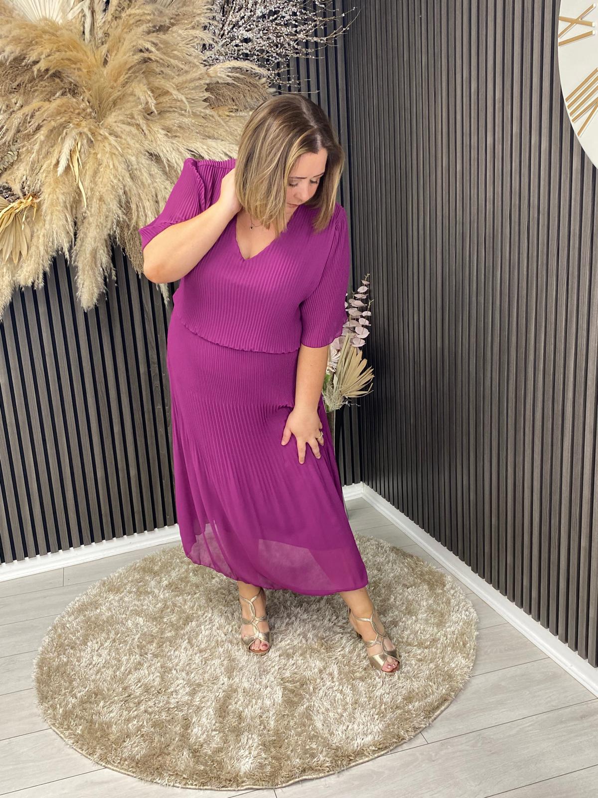 STACEY DRESS - PLUM