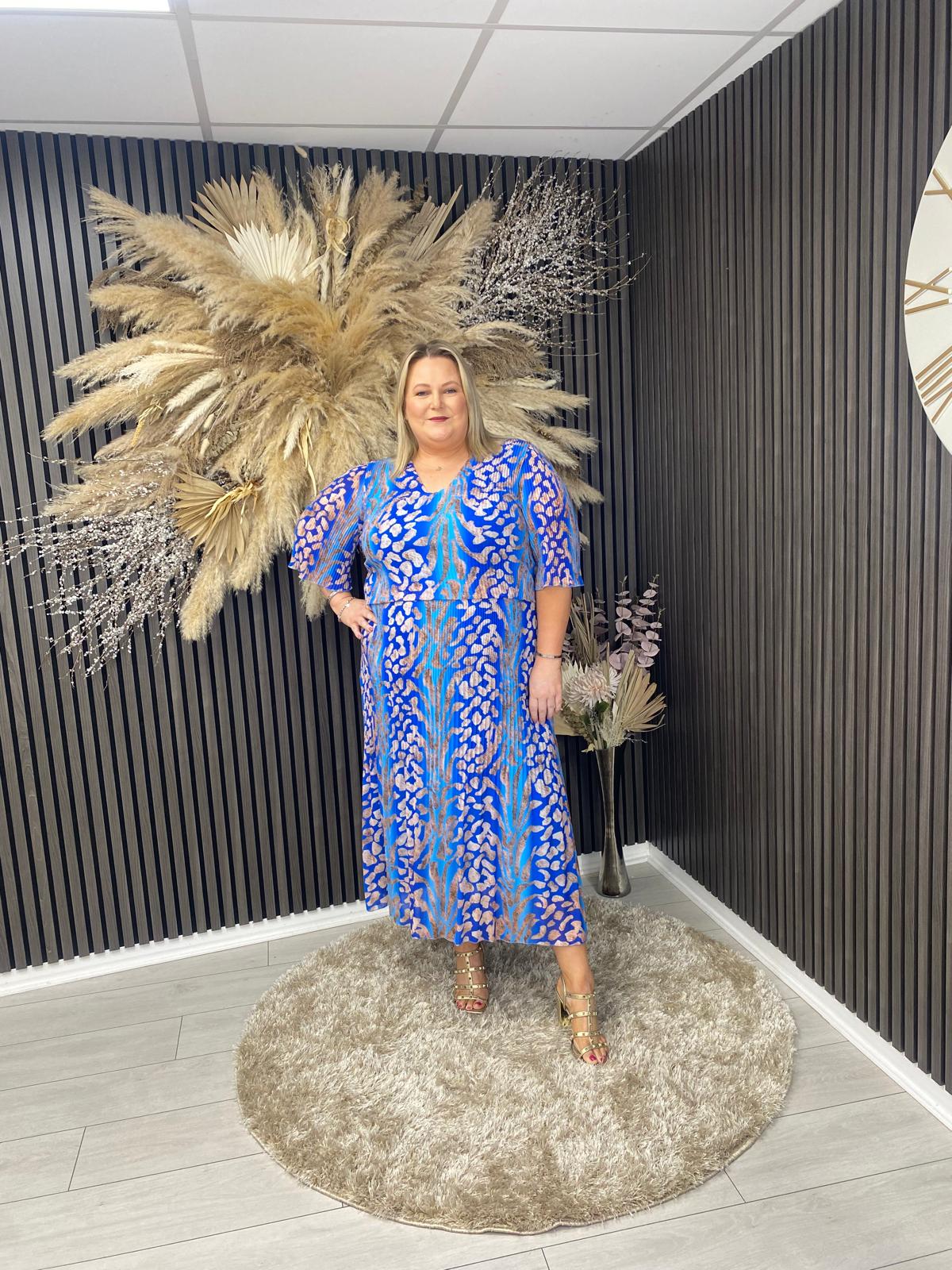 GERI DRESS - BLUE PRINT