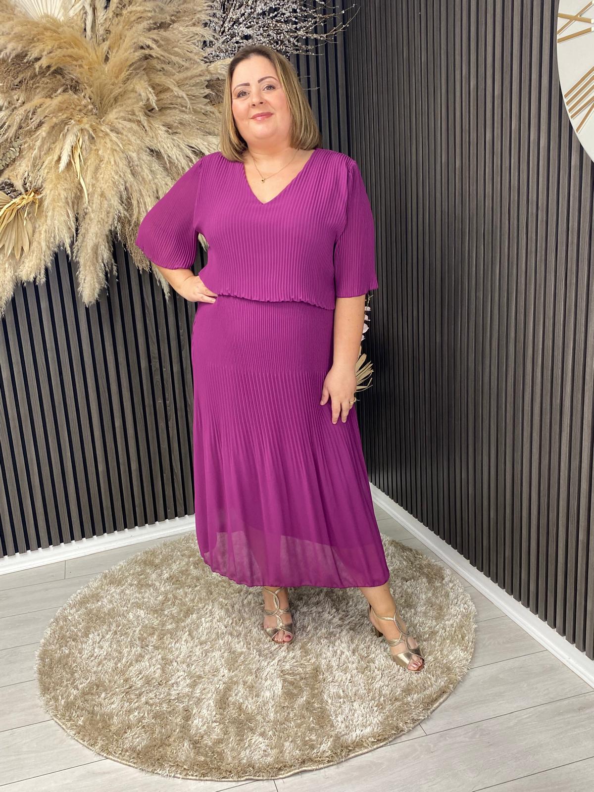 STACEY DRESS - PLUM