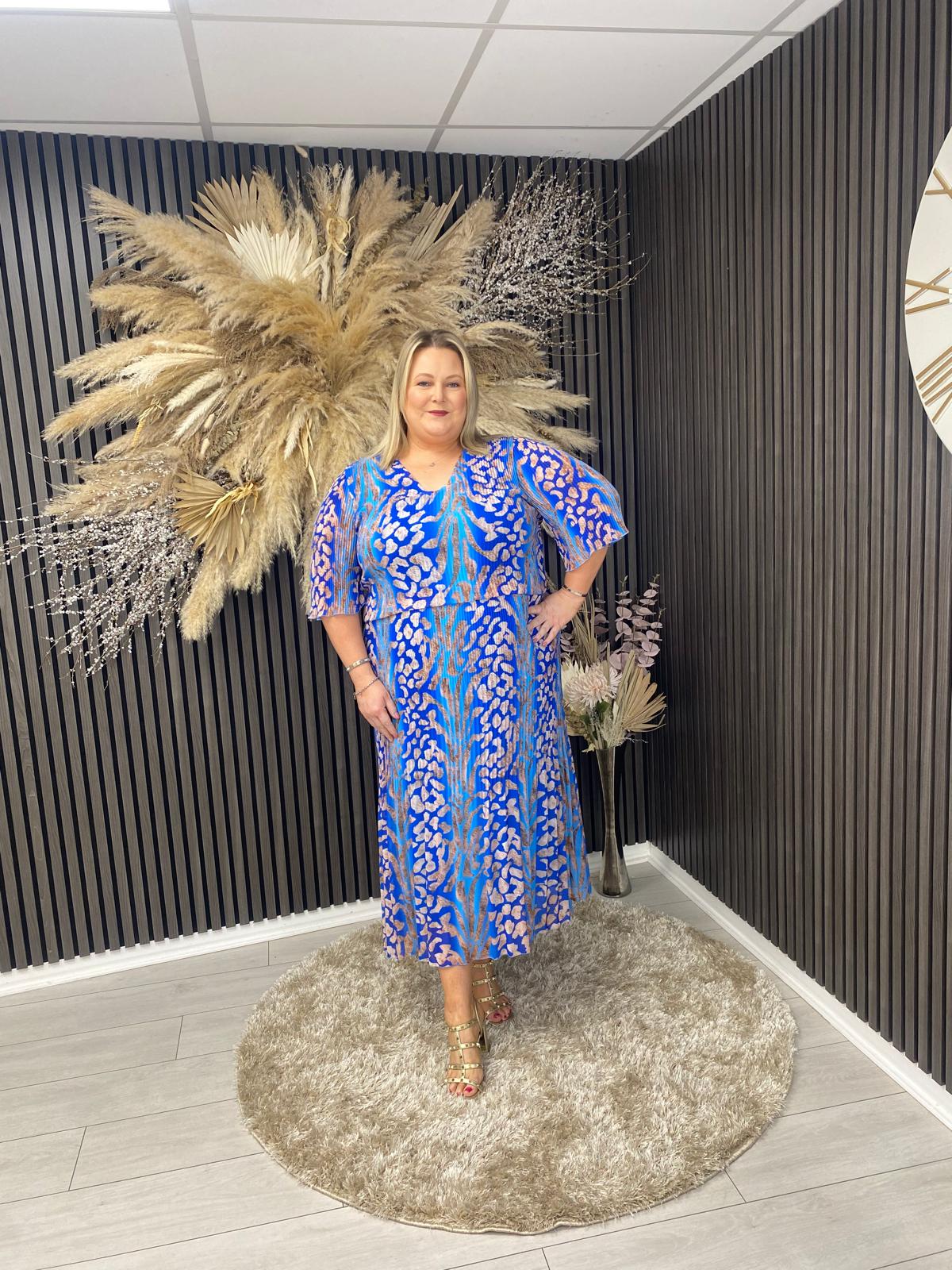 GERI DRESS - BLUE PRINT