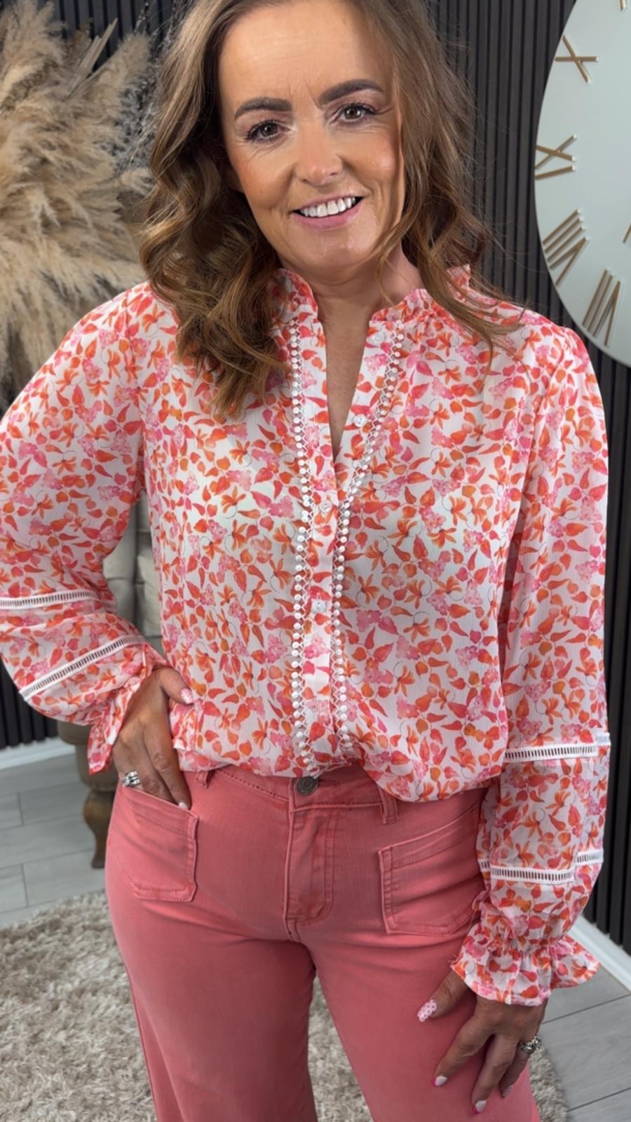MABEL SHIRT - CORAL