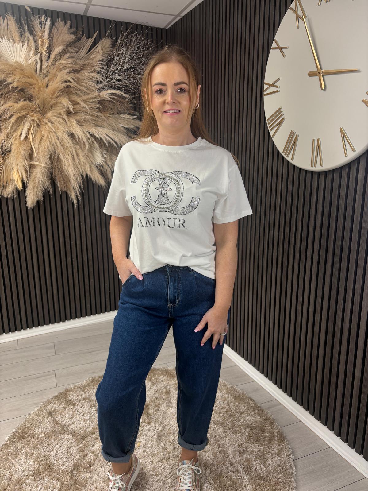CRYSTAL T-SHIRT - WHITE