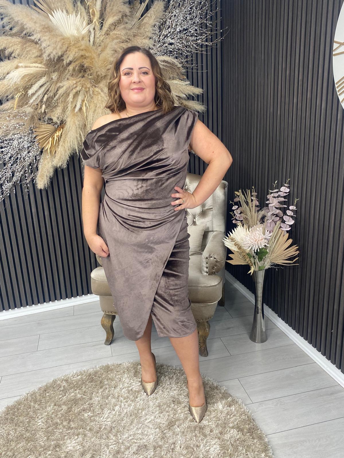 ARIANA DRESS - BROWN