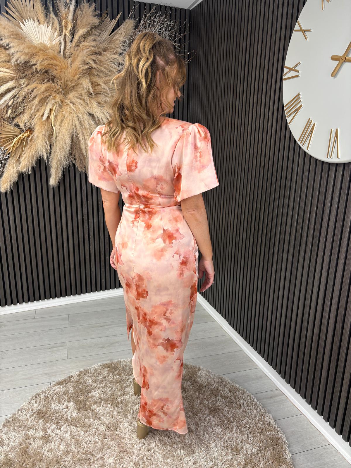 DREW DRESS - BLUSH MARBLE