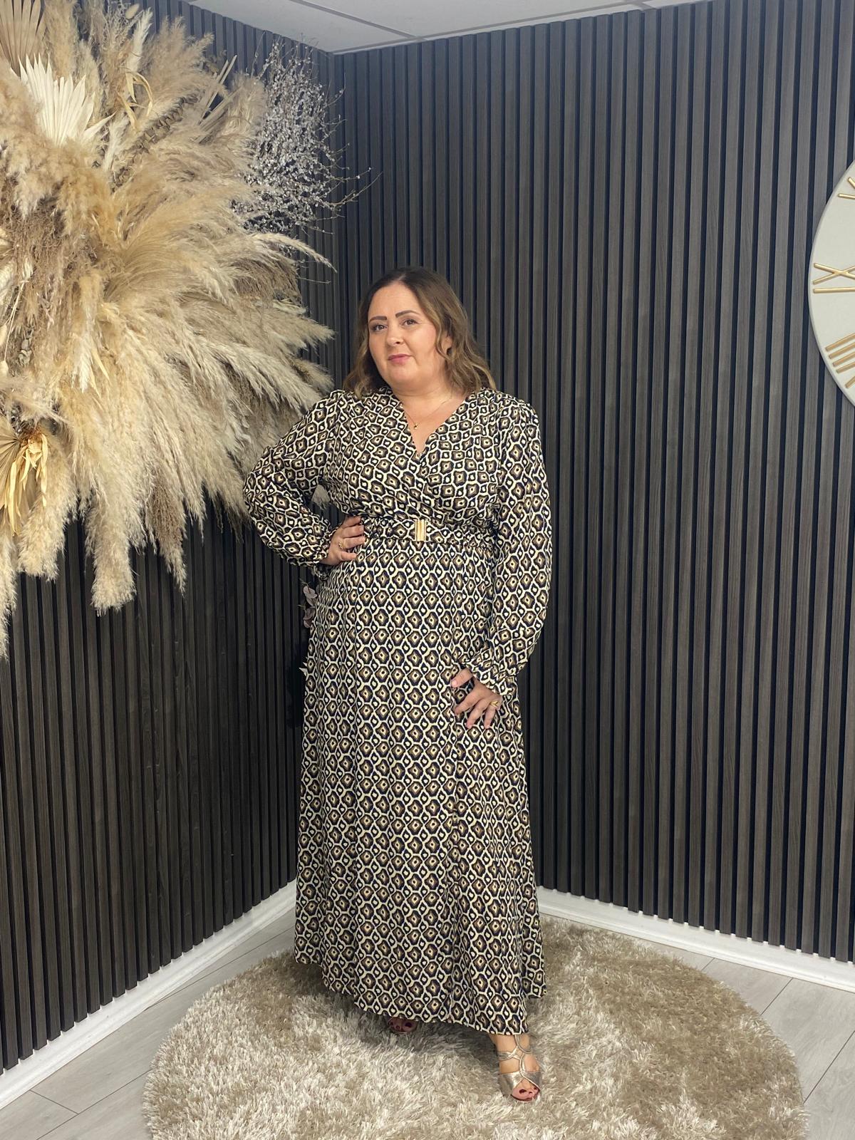 CLODAGH DRESS - BROWN
