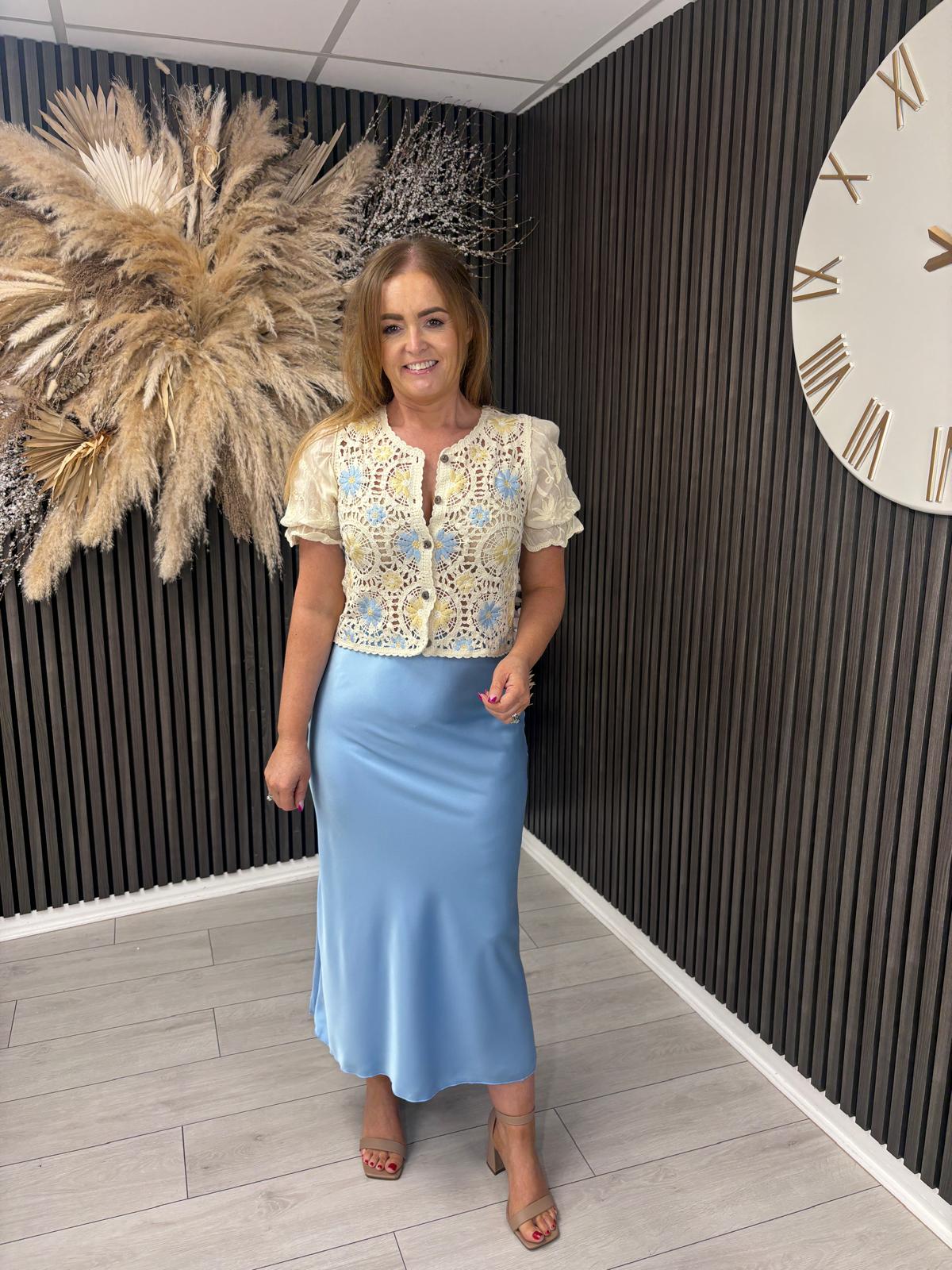 JANE SKIRT - POWDER BLUE