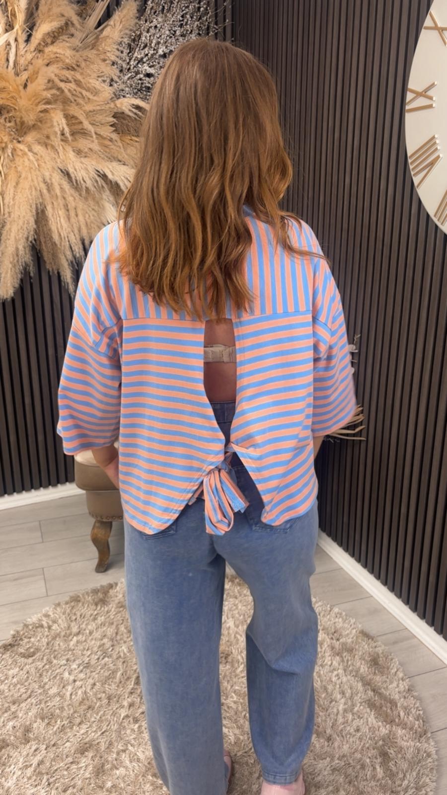 DEBBIE TOP - PINK/BLUE