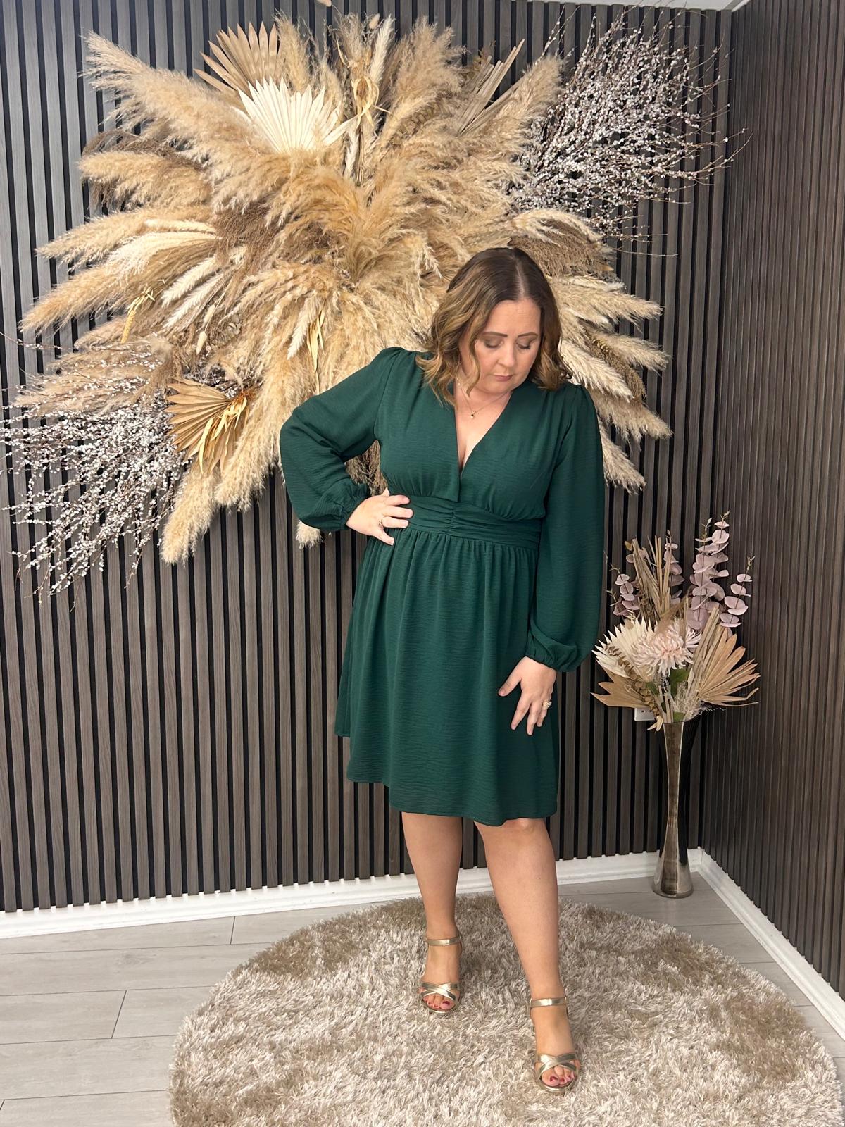GLADIS DRESS - GREEN