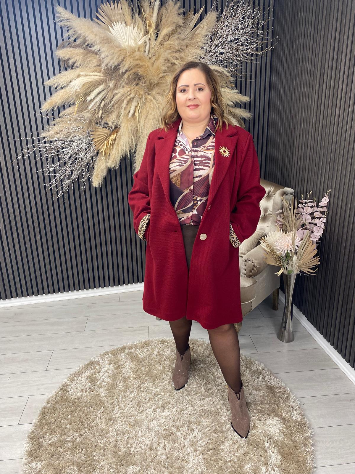 KYLA ANN COAT - BURGUNDY