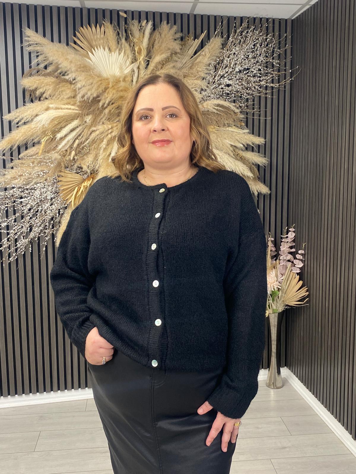 MURIEL CARDIGAN - BLACK