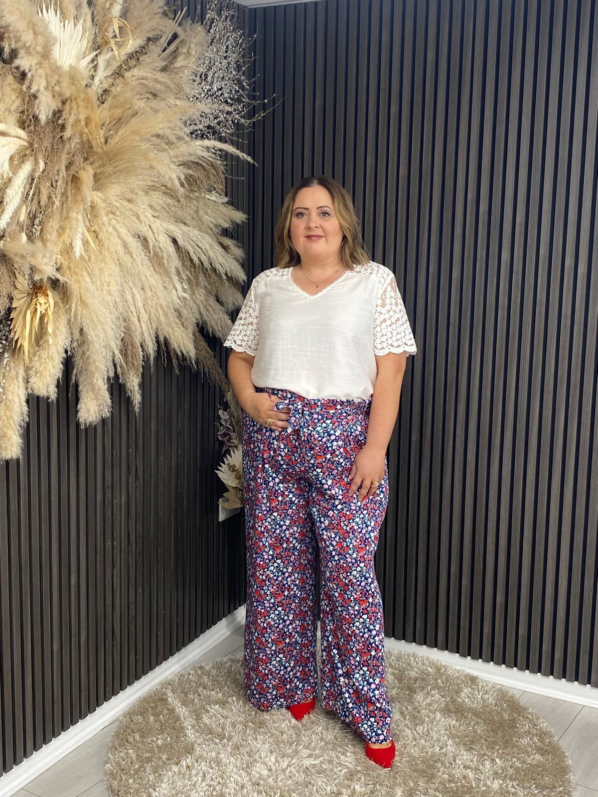 MAYA TROUSER - BLUE PRINT