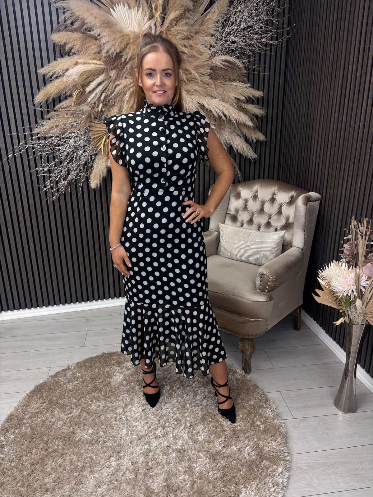 HANNAH DRESS - BLACK SPOT