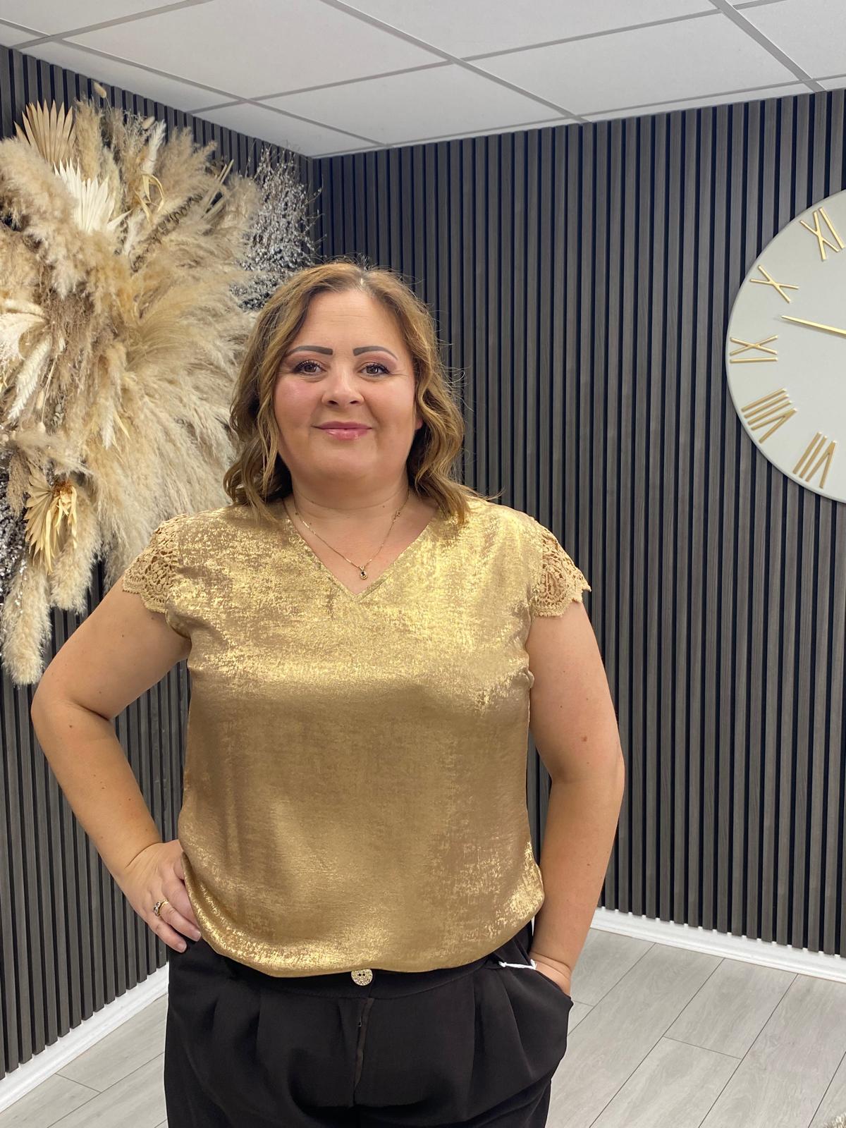 BERNADETTE MARIE TOP - GOLD