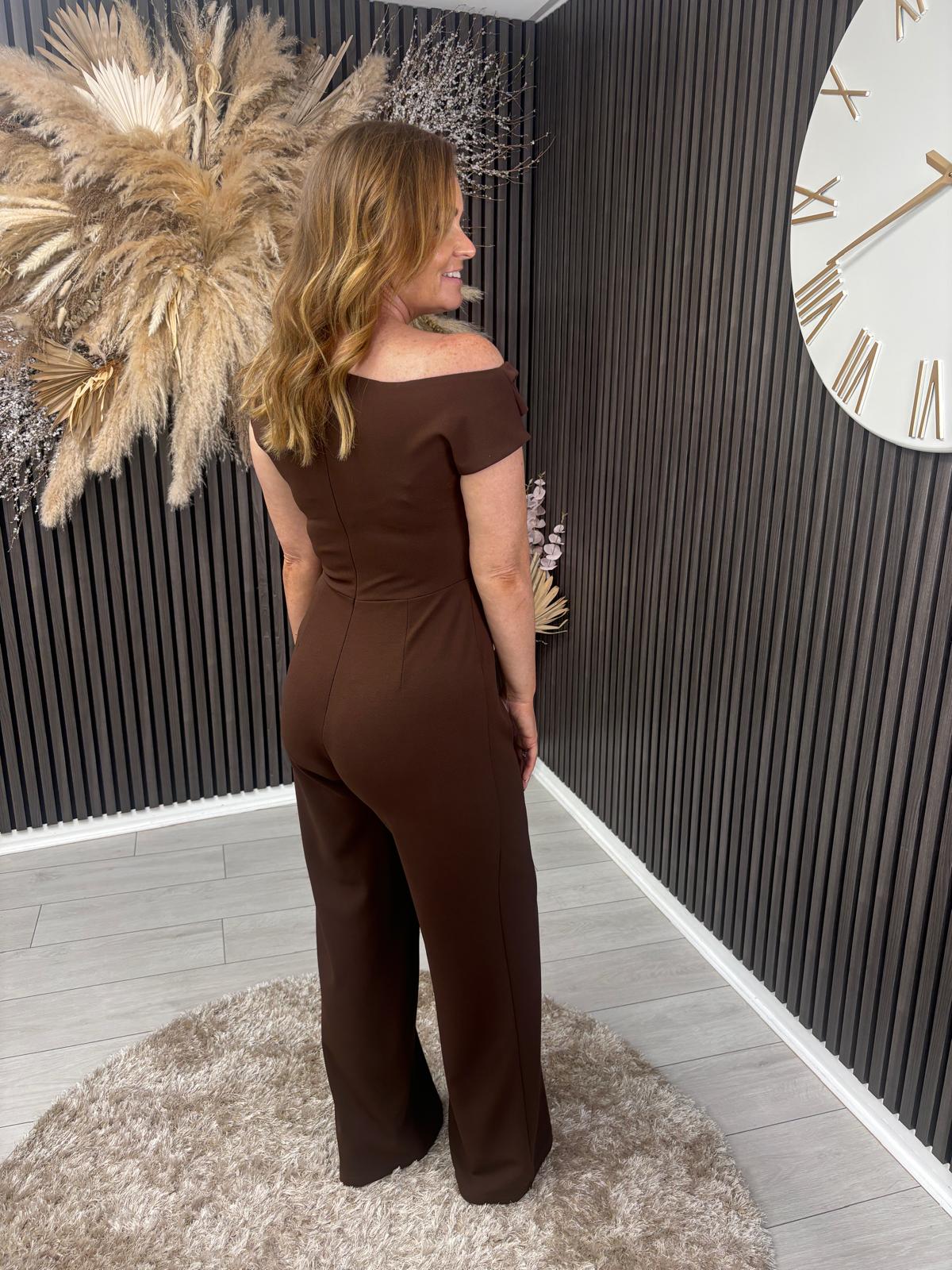 DONNA JUMPSUIT - BROWN